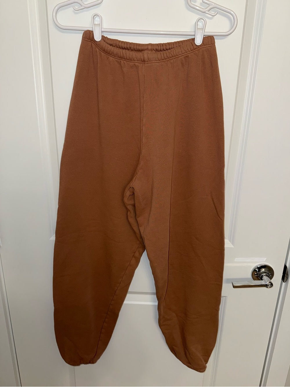 Joah Brown Brown Elastic-Waist Jogger Sweatpants XS/S